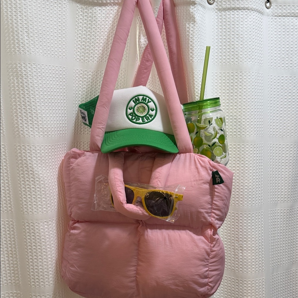 Pink Puffer Tote Bag Lot- Simply Pop